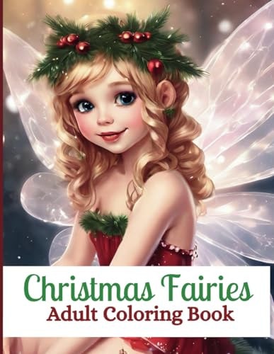 Christmas Fairies Adult Coloring Book