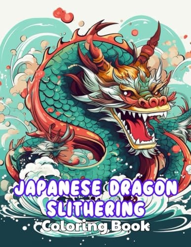 Japanese Dragon Slithering Coloring Book High-Quality and Unique Coloring Pages