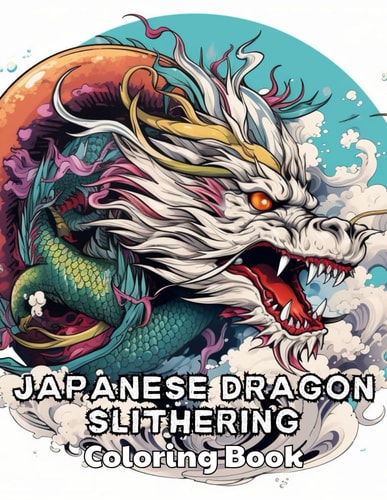 Japanese Dragon Slithering Coloring Book High Quality and Unique Coloring Pages