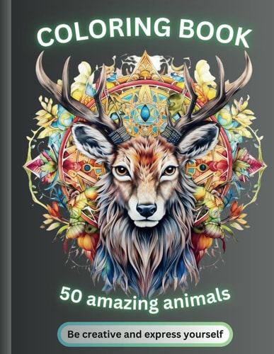 50 Amazing Animals Coloring Book
