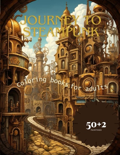 Journey to Steampunk, Adult Coloring Book 52 Designs with Various Themes
