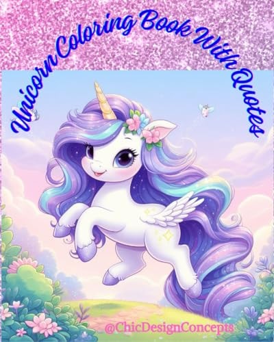 Unicorn Coloring Book With Quotes