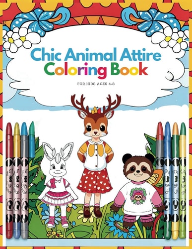 Chic Animal Attire Coloring Book for Kids Ages 4-8 68 Stylish Animal Fashion Designs (A World of Creativity for Children)
