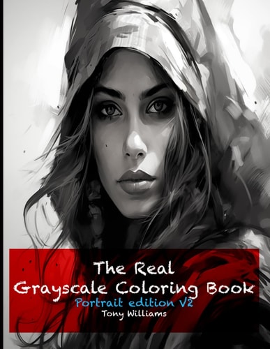 The Real Grayscale Coloring Book Portrait Edition V2