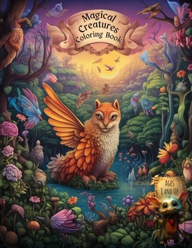 Magical Creatures Coloring Book Awesome Coloring Book of Magic Creatures for Ages 8 and Up
