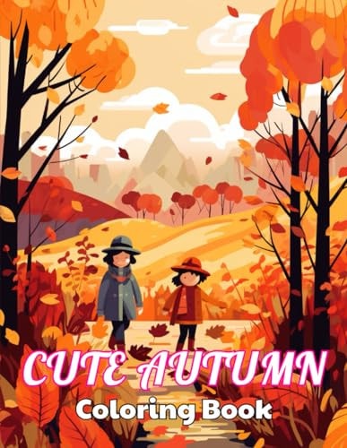 Cute Autumn Coloring Book for Kids High Quality +100 Beautiful Designs