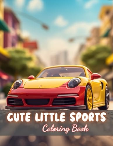 Cute Little Sports Car Coloring Book High Quality +100 Beautiful Designs