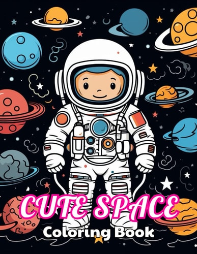 Cute Space Coloring Book for Kids High Quality +100 Beautiful Designs