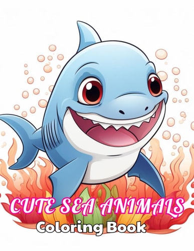 Cute Sea Animals Coloring Book for Kids High Quality +100 Beautiful Desings for All Ages, A Lot of Fun