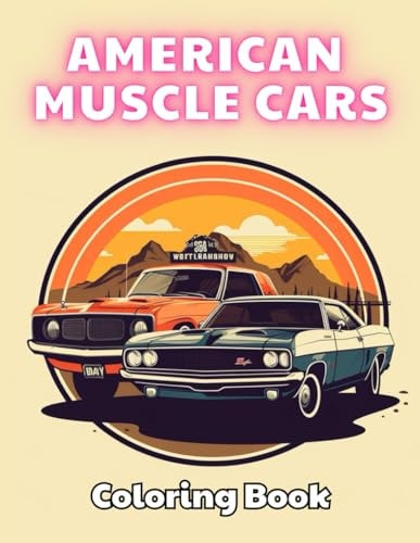 American Muscle Cars Coloring Book for Adult Stress Relief And Relaxation Coloring Pages