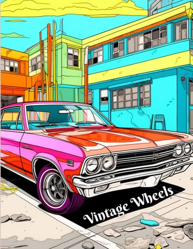 Vintage Wheels A Classic Vintage Cars And Trucks Coloring Book For Adults And Kids
