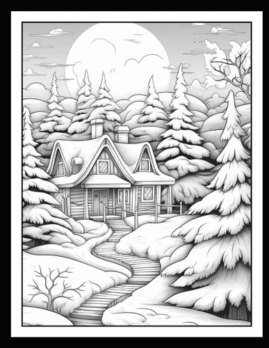 Winter Wonderlands 300 Coloring Pages