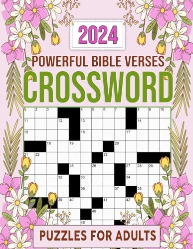 2024 Powerful Bible Verses Crossword Puzzles For Adults Featuring Bible Verses and Christian Hymns Crosswords, With Solutions