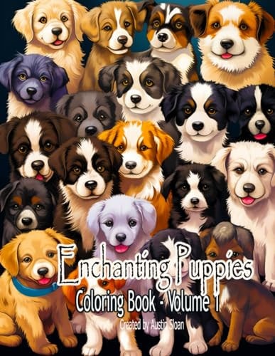 Enchanting Puppies Coloring Book Volume 1