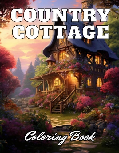 Country Cottage Coloring Book For Adults 100+ High-Quality and Unique Coloring Pages for All Ages