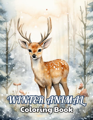 Winter Animal Coloring Book for Adults High Quality +100 Beautiful Designs for All Ages