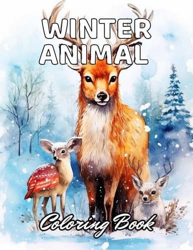 Winter Animal Coloring Book for Adults 100+ Unique and Beautiful Designs