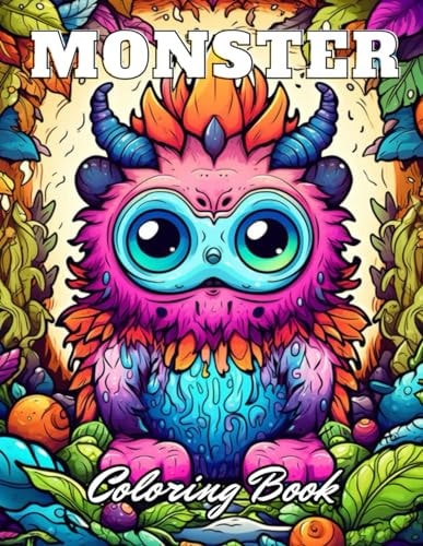 Monster Coloring Book for Adults High Quality +100 Adorable Designs