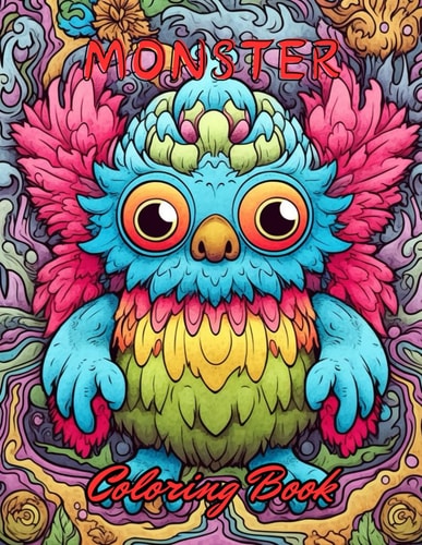 Monster Coloring Book for Adults Stress Relief And Relaxation Coloring Pages