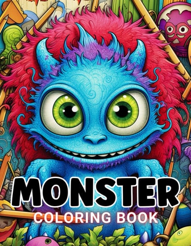 Monster Coloring Book for Adults Beautiful and High-Quality Design To Relax and Enjoy