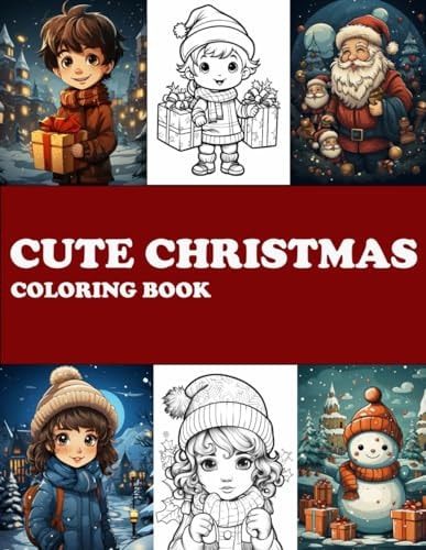 Cute Christmas Coloring Book Christmas Gift for Children