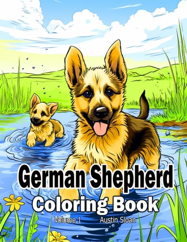 German Shepherd Coloring Book Volume 1