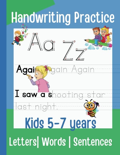 Handwriting Practice for Kids 1st and 2nd Grade Tracing Letters, Words and Sentences Reading And Writing Activities For Kids 5-7