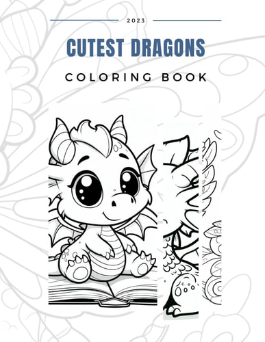 Cutest Dragons Coloring Book