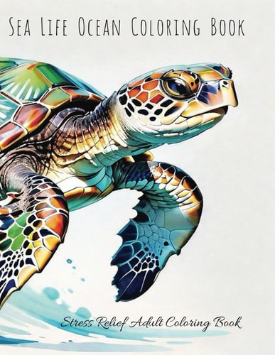 Sea Life Ocean Adult Coloring Book Stress Relief Coloring Book For Adults