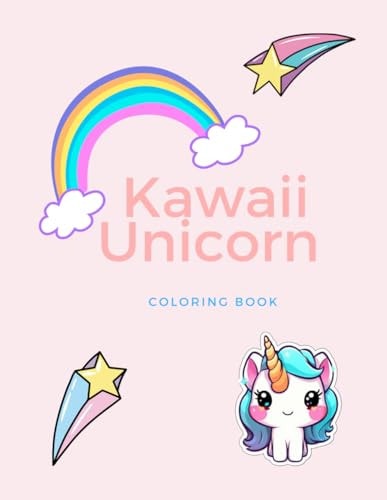KAWAII Unicorns Coloring Book