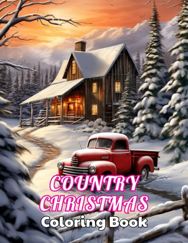 Country Christmas Coloring Book High Quality +100 Beautiful Designs for All Ages