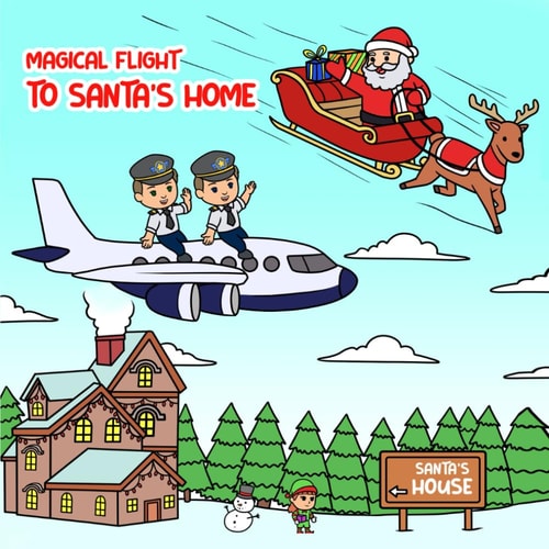 Magical Flight to Santa`s Home