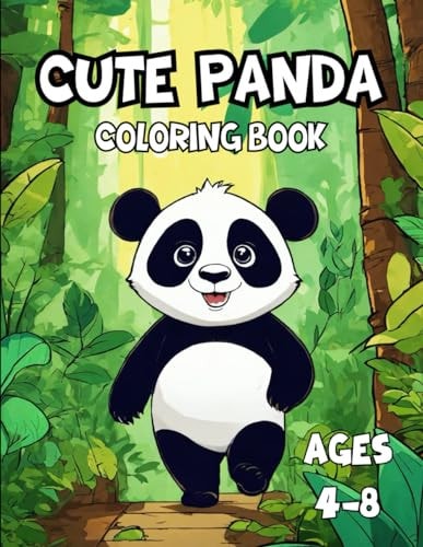 Cute Panda Coloring Books for Kids Ages 4-8 Panda Coloring Book Gift, Perfect Birthday Present for Boys and Girls