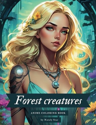 Forest Creatures Anime Coloring Book