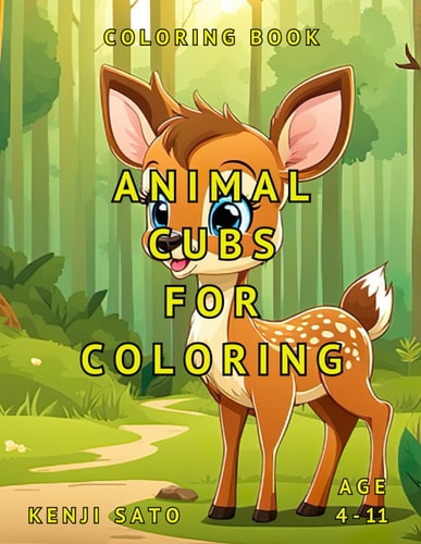 Animal Cubs For Coloring Coloring Book
