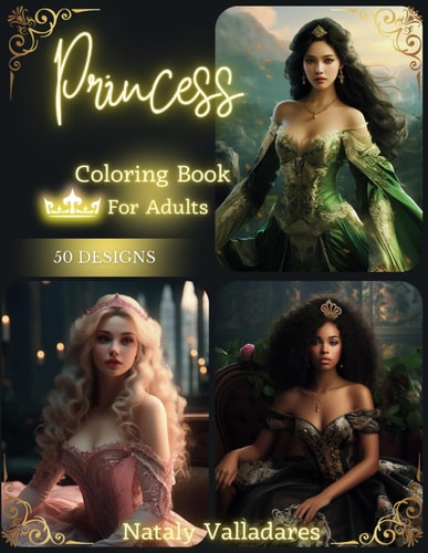 Princess Coloring Book For Adults