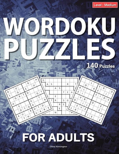 Wordoku Puzzles For Adults Level: Hard, Large Print Word Sudoku Game For Adults And Seniors, 140 Puzzles With Solutions