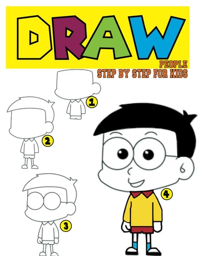 Draw People Step by Step for Kids Guide for Children to Learn Drawing