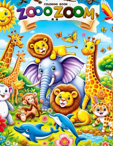 ZoooZoom The Colorful Animal Kingdom: Wildlife Wonders: A Kids' Coloring Book Adventure - Explore & Learn, Ages 4-10
