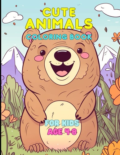 Cute Animals Colorimg Book For Kids Age4-8