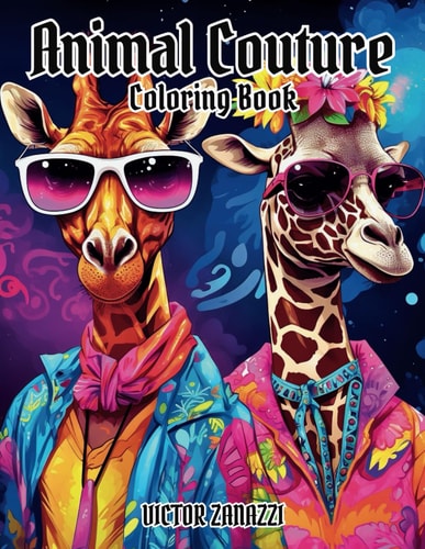Animal Couture Coloring Book 50 Claw-some Styled Portraits Await in this Tail-endary Collection for Stylish Animal Enthusiasts!
