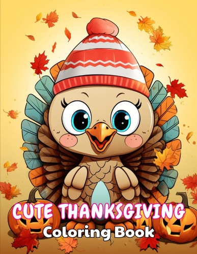 Cute Thanksgiving Coloring Book For Kids High Quality +100 Beautiful Designs