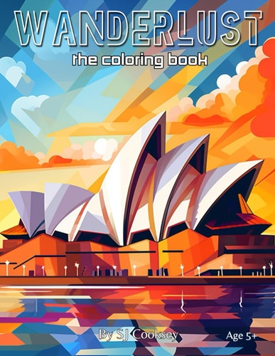 WANDERLUST The Coloring Book Behold! A Coloring Book That'll Whisk You Away on a Globetrotting Adventure, Featuring 40 Jaw-dropping Buildings, Monuments, and Natural Wonders! It's the Perfect Blend of History, Design, and Pure Imagination.