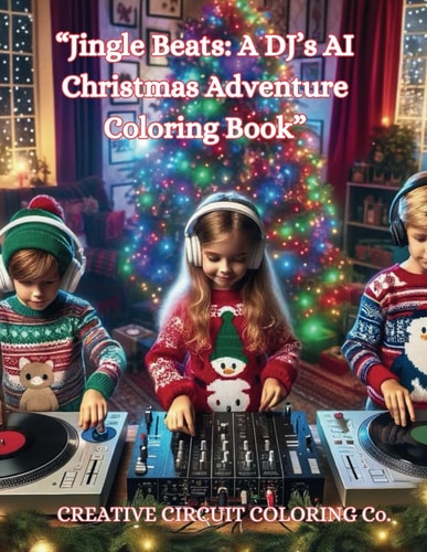 'Jingle Beats A DJ's AI Christmas Adventure Coloring Book" TURN THE TABLES