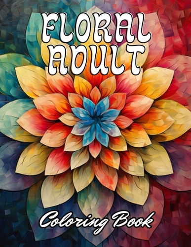 Floral Adult Coloring Book 100+ Unique and Beautiful Designs for All Fans