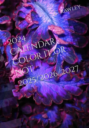 2024 Calendar Color it Or Not 2025/2026/2027
