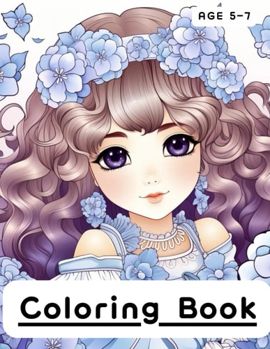 Princess Coloring Book for Kids Age 5-7