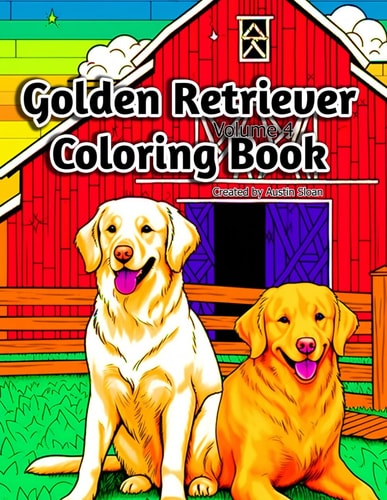 Golden Retriever Coloring Book Volume 4