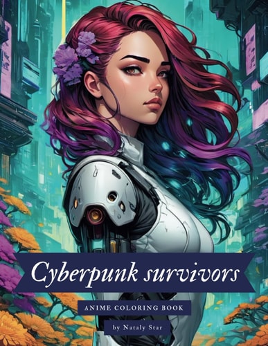 Cyberpunk Survivors Anime Coloring Book