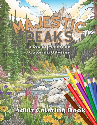 Majestic Peaks A Rocky Mountain Coloring Odyssey